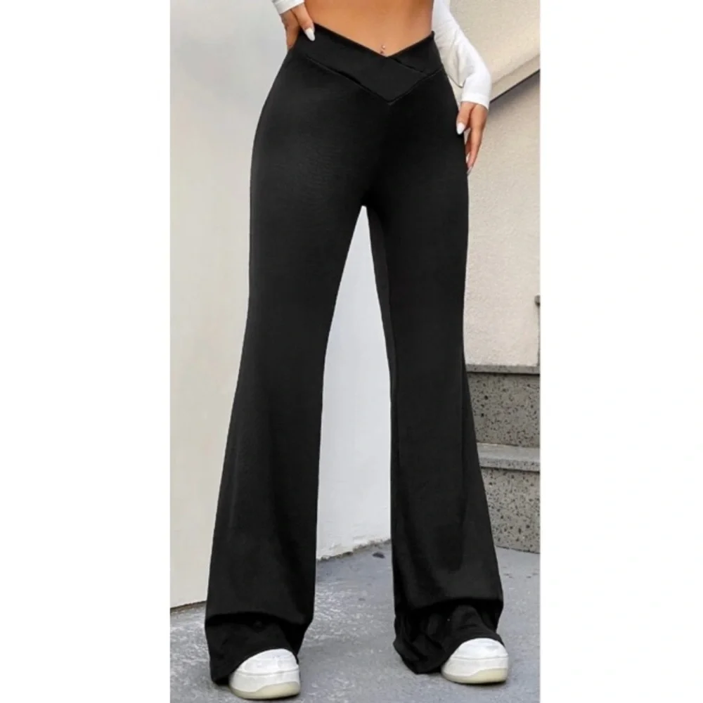 NWT SHEIN V WAIST FLARE LEG PANTS! - Picture 4 of 5